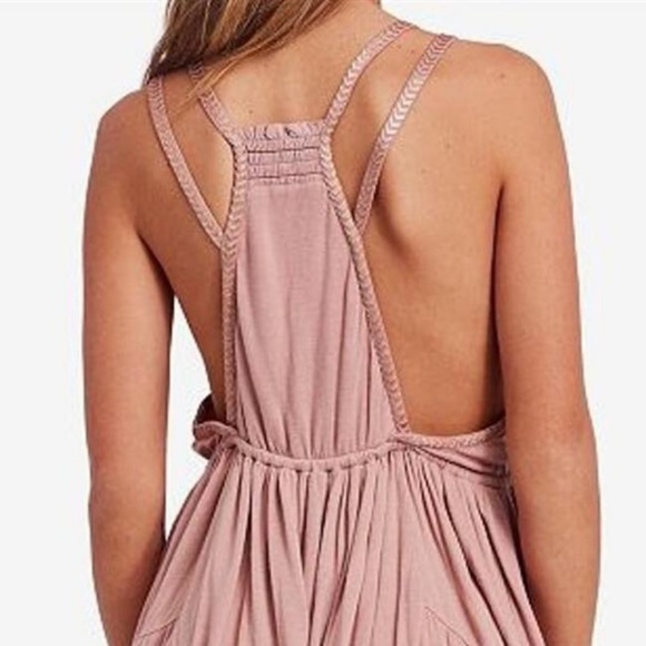 SOLD- FREE PEOPLE Dusty Mauve Lovers Mini Dress - Picture 3 of 8